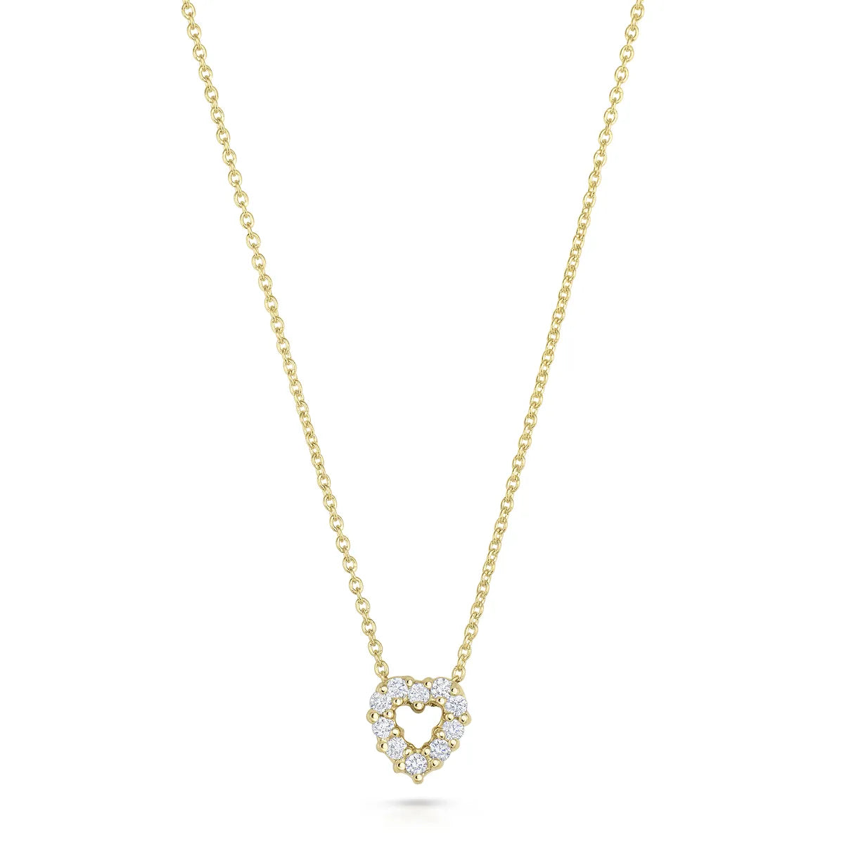 Roberto Coin 18k Yellow Gold Diamond Heart Necklace