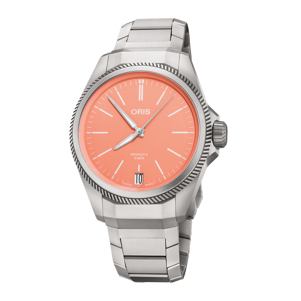 ProPilot X Calibre 400 39mm Salmon Dial Titanium Bracelet