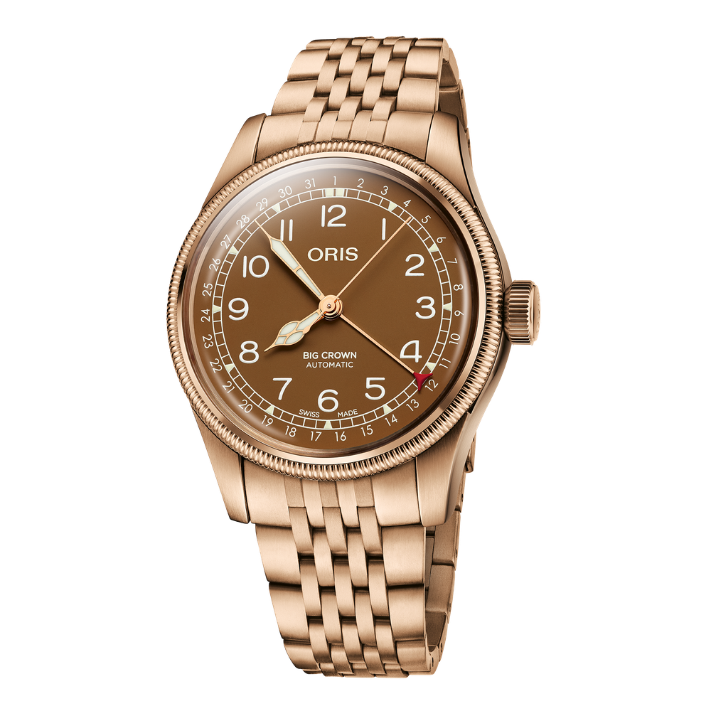 Big Crown Bronze Pointer Date Bronze 40mm Brown Dial Bronze Bracelet
