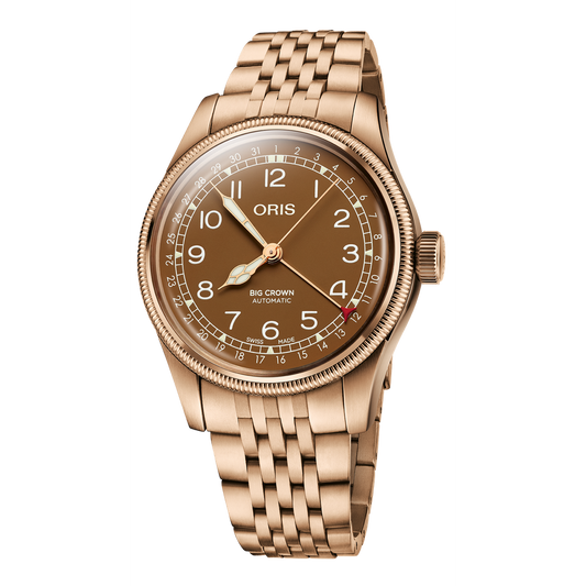 Big Crown Bronze Pointer Date Bronze 40mm Brown Dial Bronze Bracelet