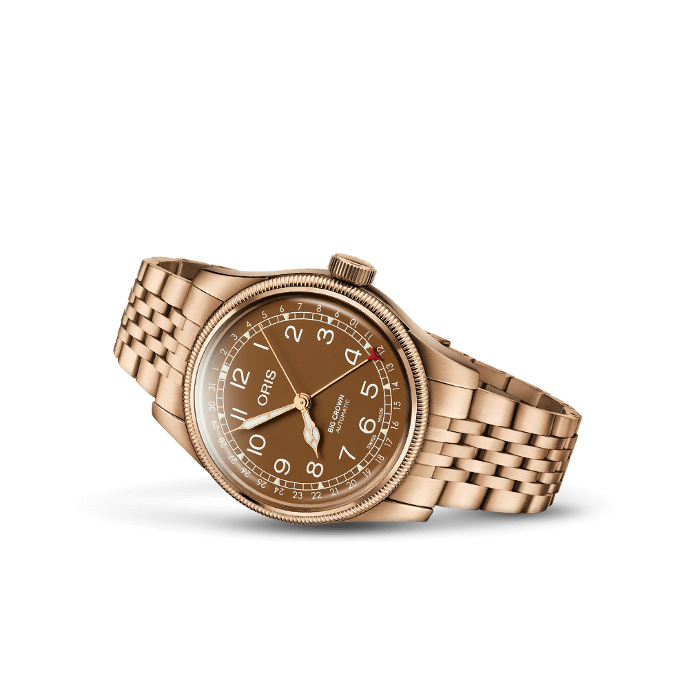 Big Crown Bronze Pointer Date Bronze 40mm Brown Dial Bronze Bracelet