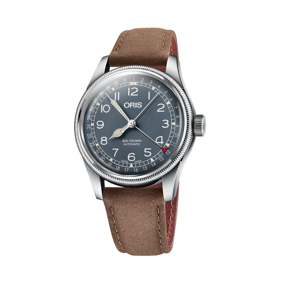 Big Crown Pointer Date 40mm Leather Strap