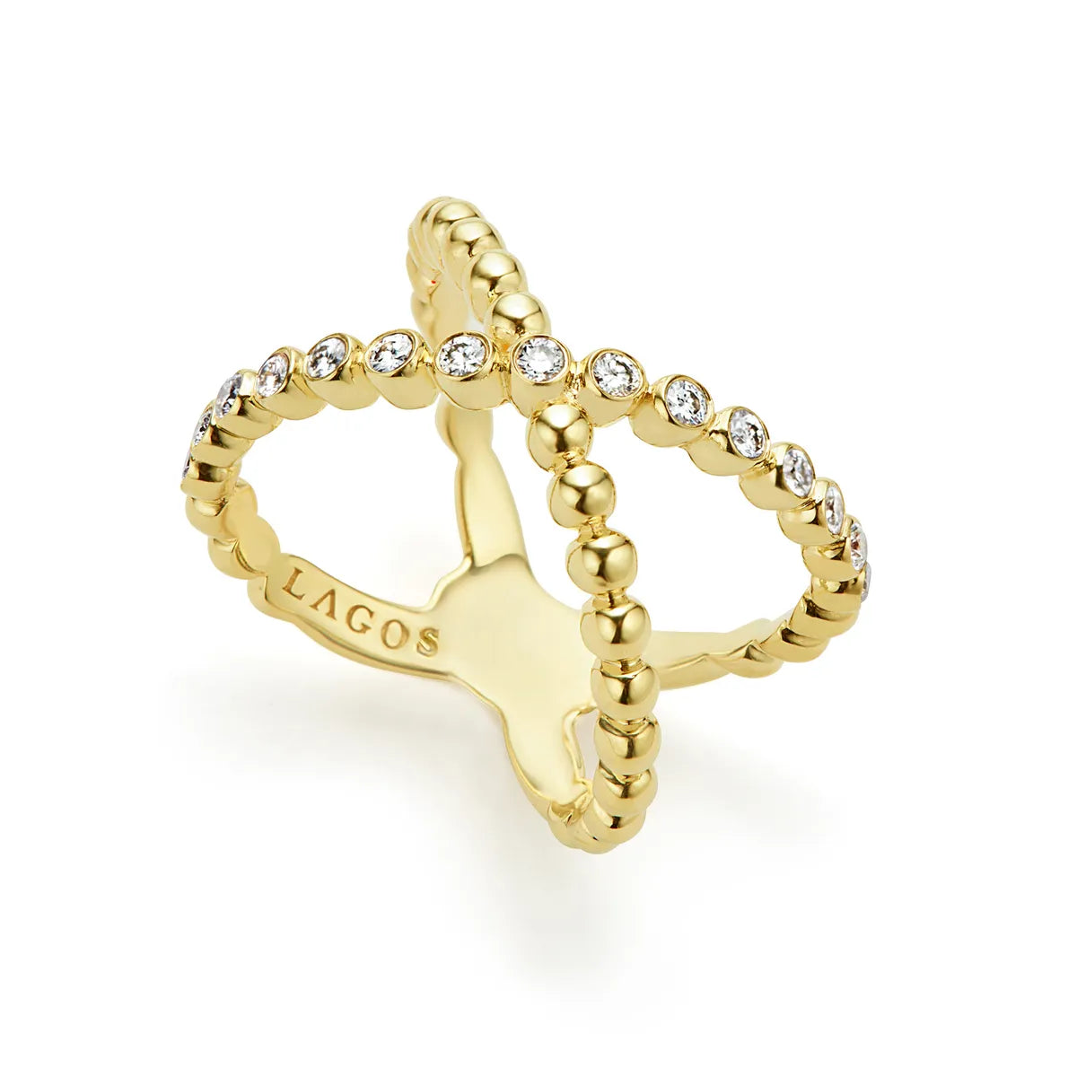 Lagos Caviar Gold Diamond Earrings