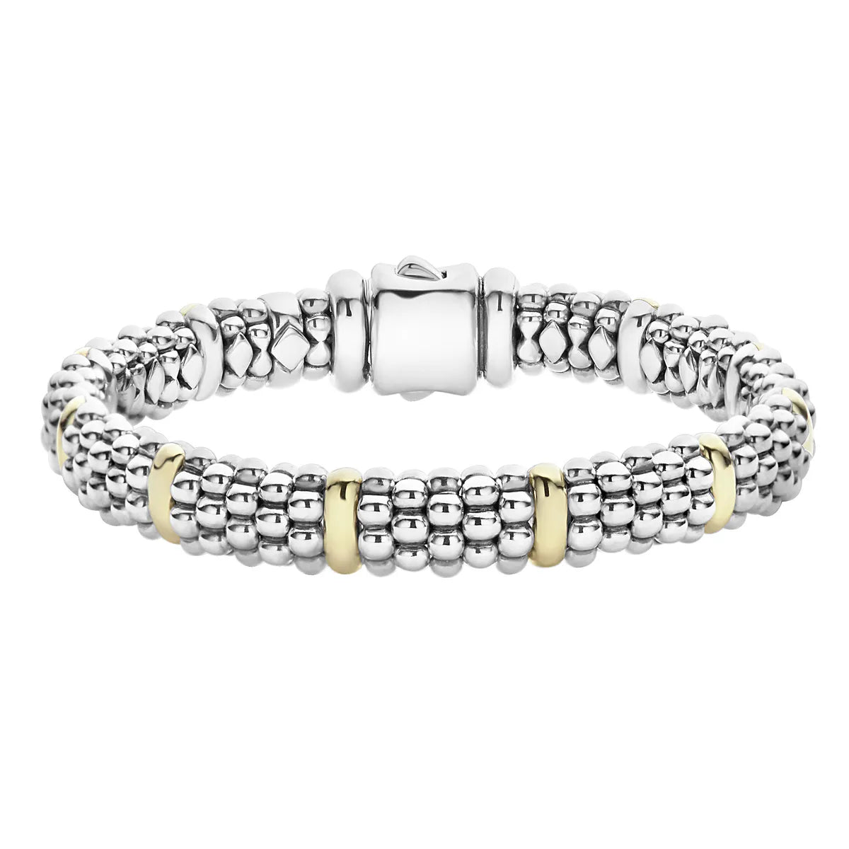 Lagos Signature Caviar Two Tone Bracelet
