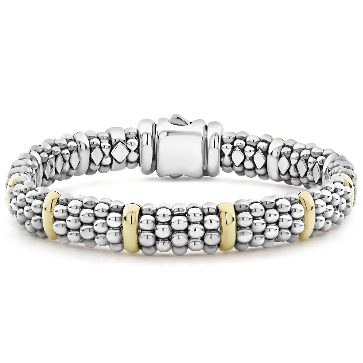 Lagos Signature Caviar Two Tone Bracelet