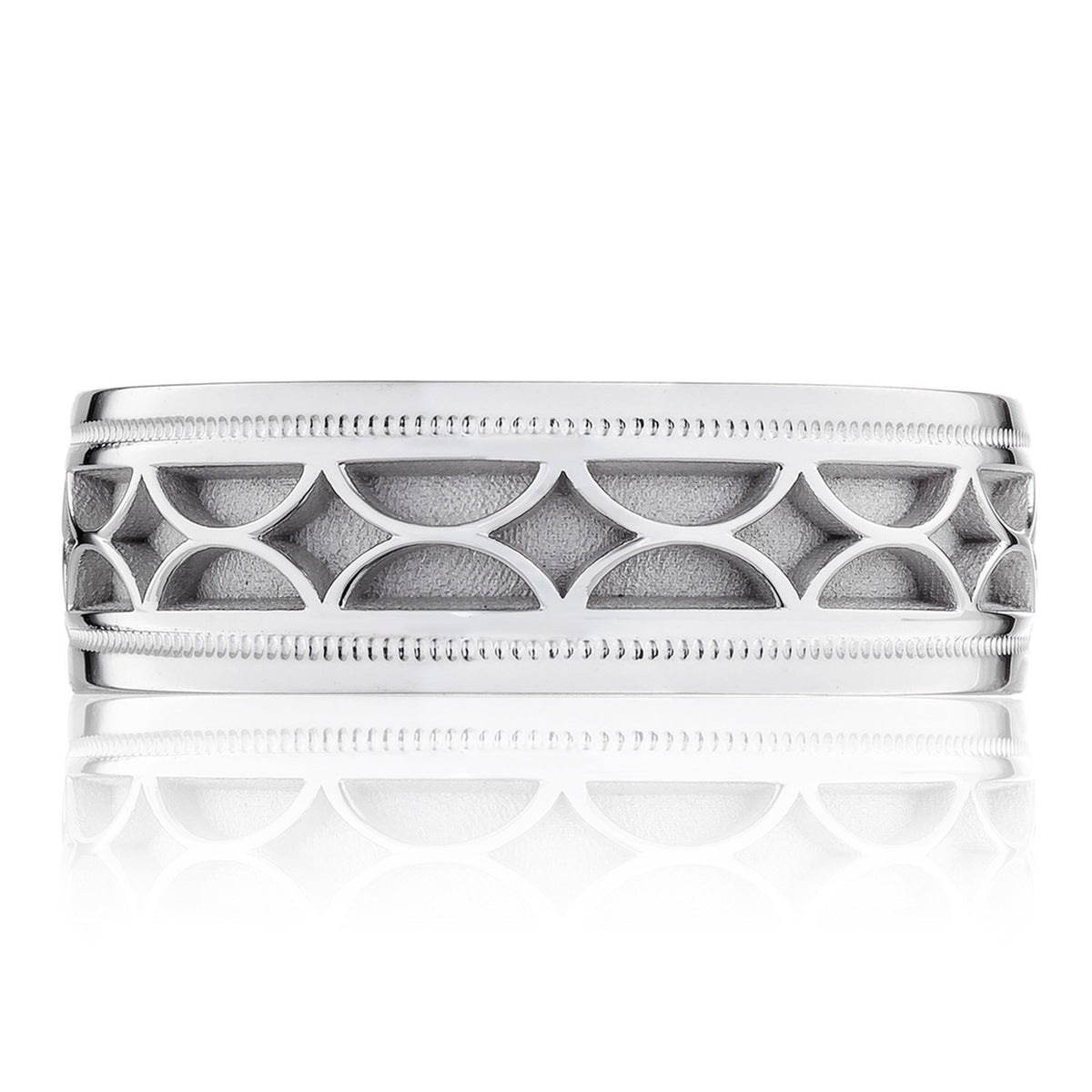 Tacori 18K White Gold High Polish Finish Wedding Band