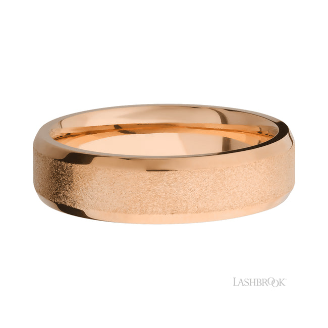 Lashbrook Beveled 14K Rose Gold Band