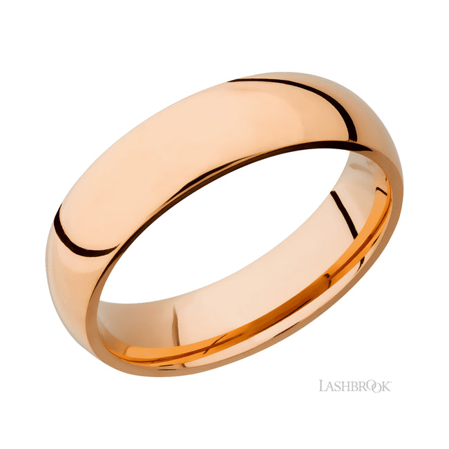Lashbrook Domed 14K Rose Gold Band