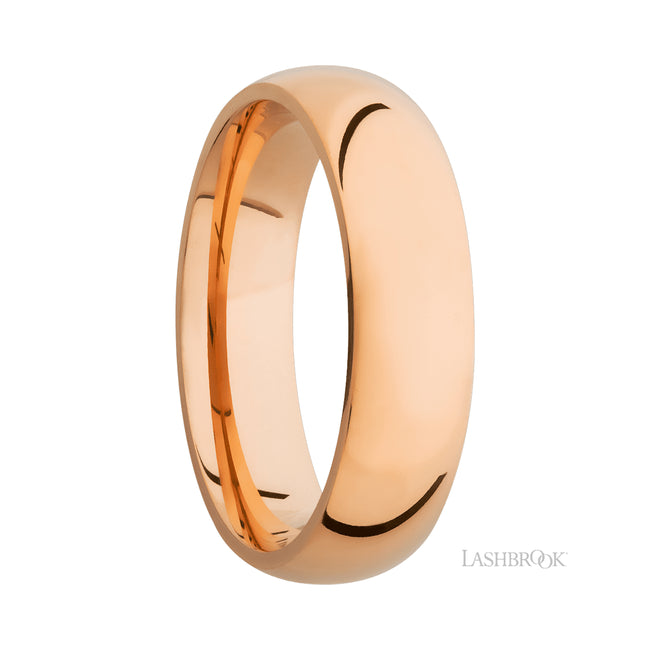 Lashbrook Domed 14K Rose Gold Band