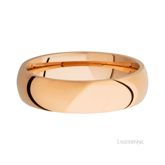 Lashbrook Domed 14K Rose Gold Band