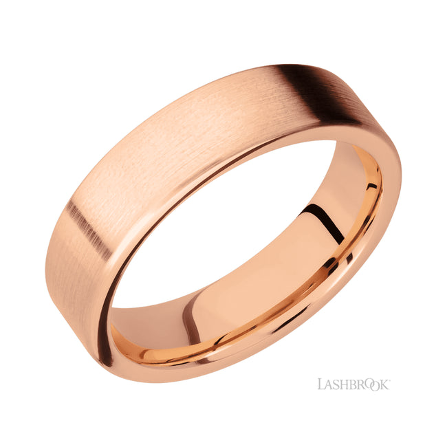 Lashbrook Flat 14K Rose Gold Band
