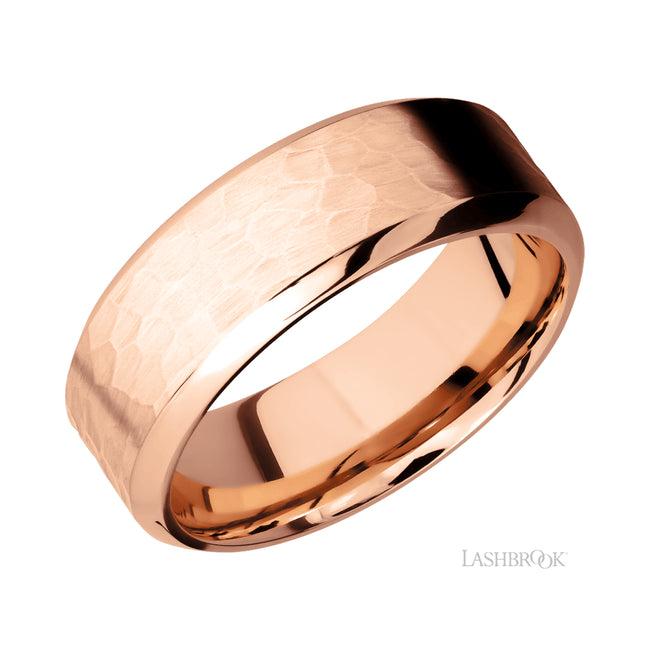 Lashbrook High Bevel 14K Rose Gold Band