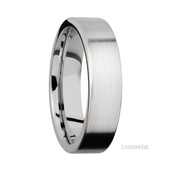 Lashbrook Flat 14K White Gold Band