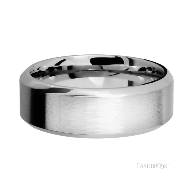 Lashbrook High Bevel 14K White Gold Band