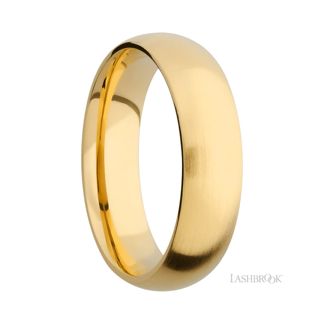 Lashbrook Domed 14K Yellow Gold Band