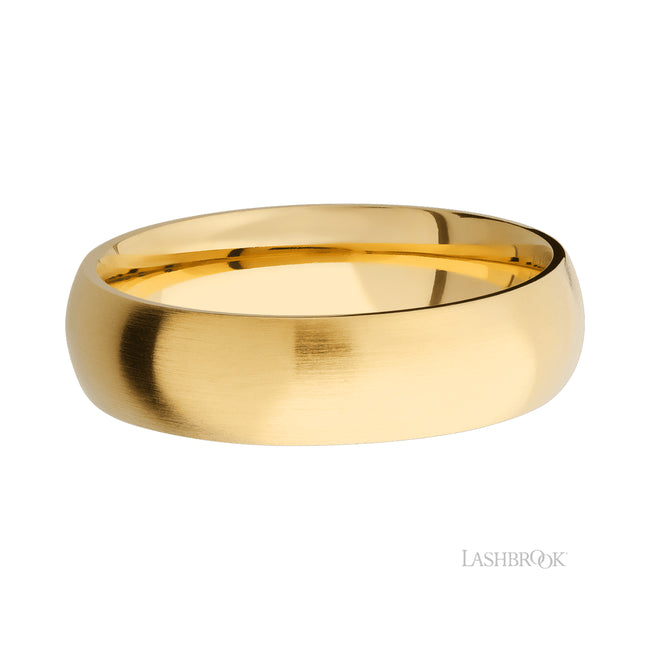 Lashbrook Domed 14K Yellow Gold Band