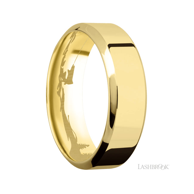 Lashbrook High Bevel 14K Yellow Gold Band