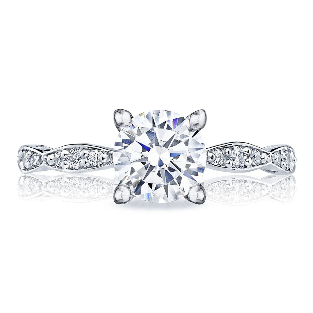 Tacori Round Solitaire Engagement Ring in 18K White Gold