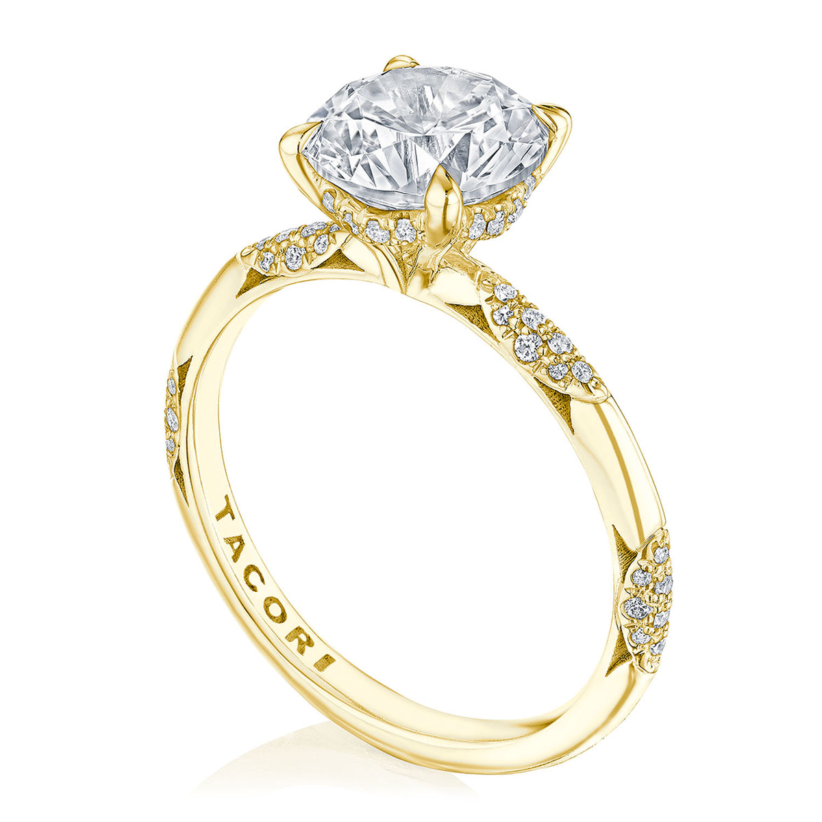 Tacori Round Solitaire Engagement Ring in 18K Yellow Gold