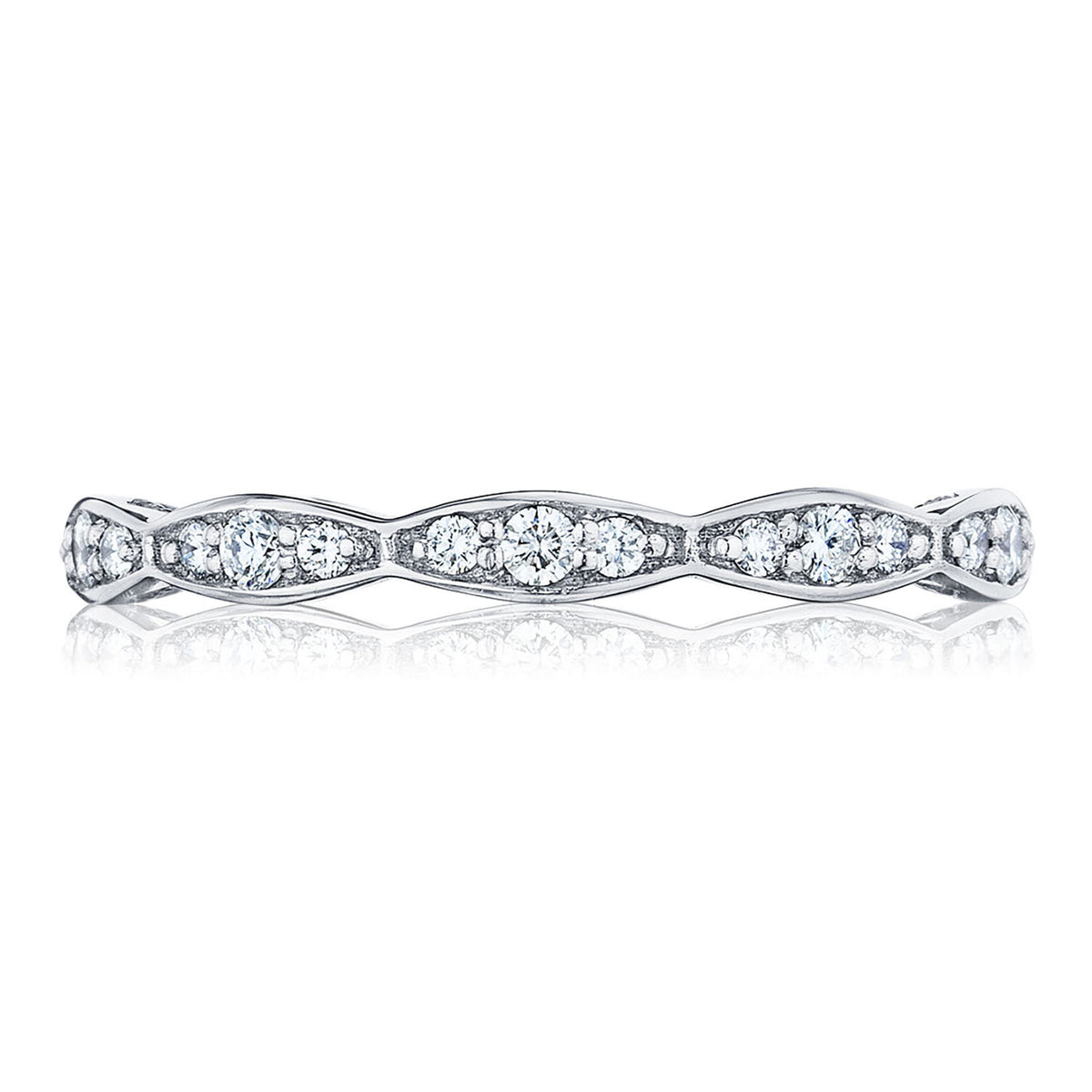 Tacori Marquise Design Wedding Band with Diamond in 18K White Gold