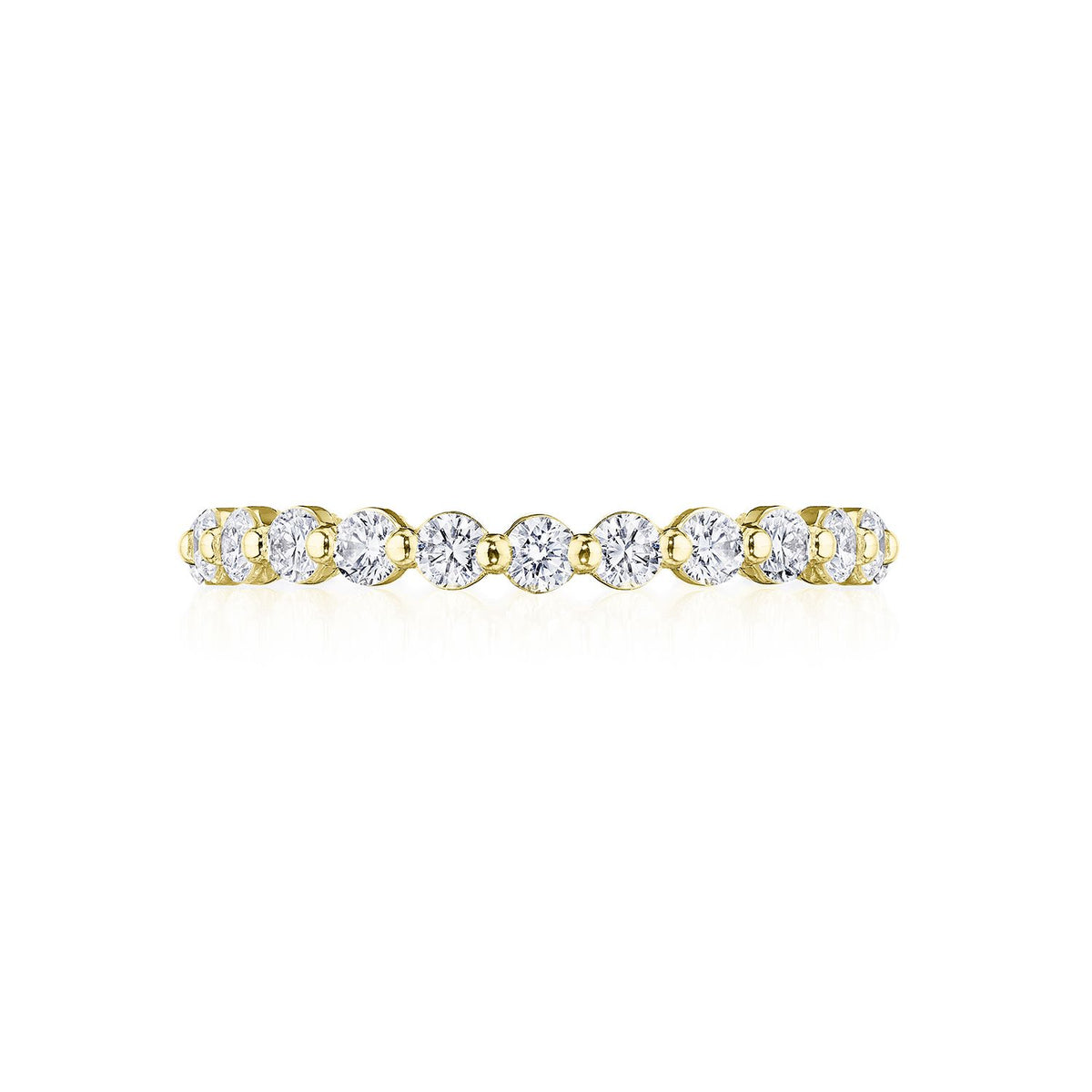 Tacori Round Diamond Wedding Band, 2.50mm in 18K Yellow Gold
