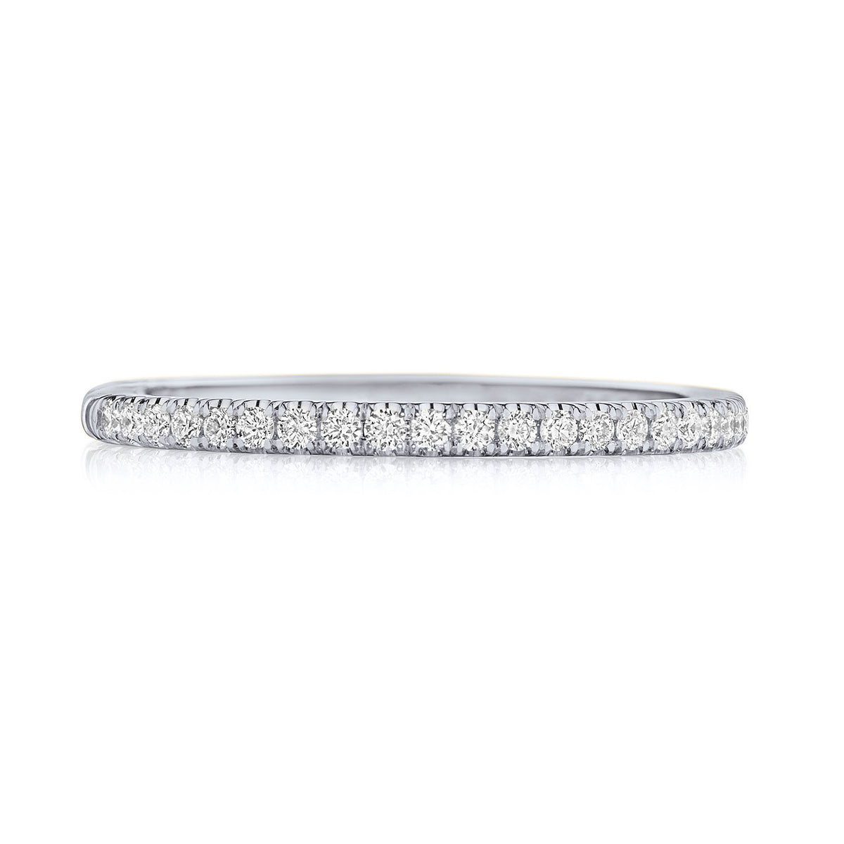 Tacori French Pavé Diamond Wedding Band - 1.5mm in 18K White Gold