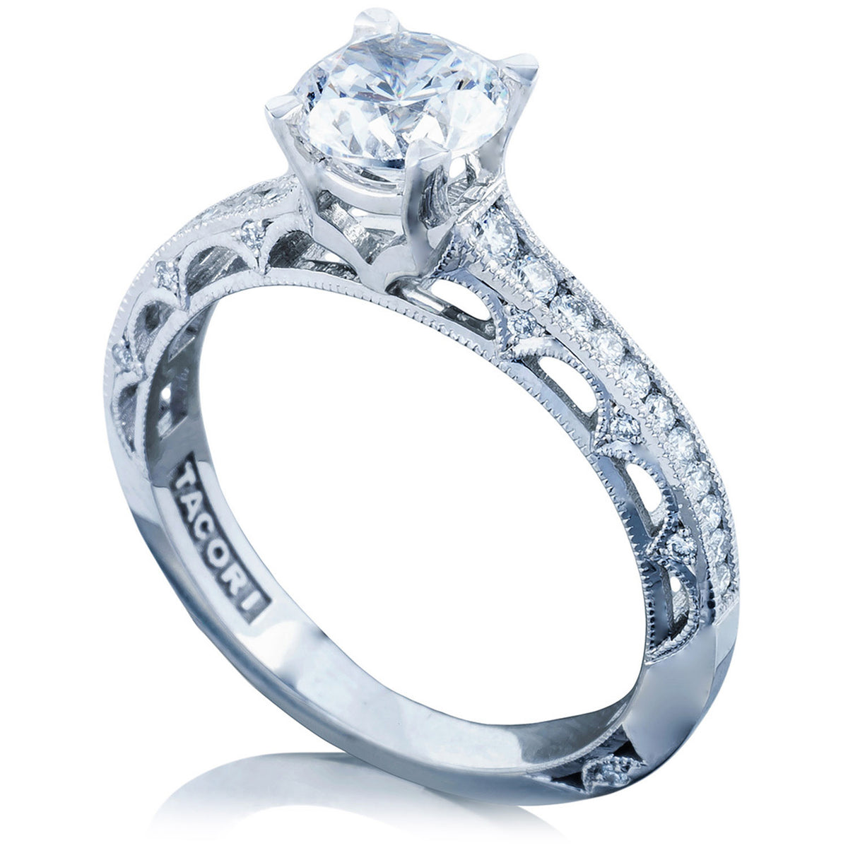 Tacori 18K White Gold Round Solitaire Engagement Ring