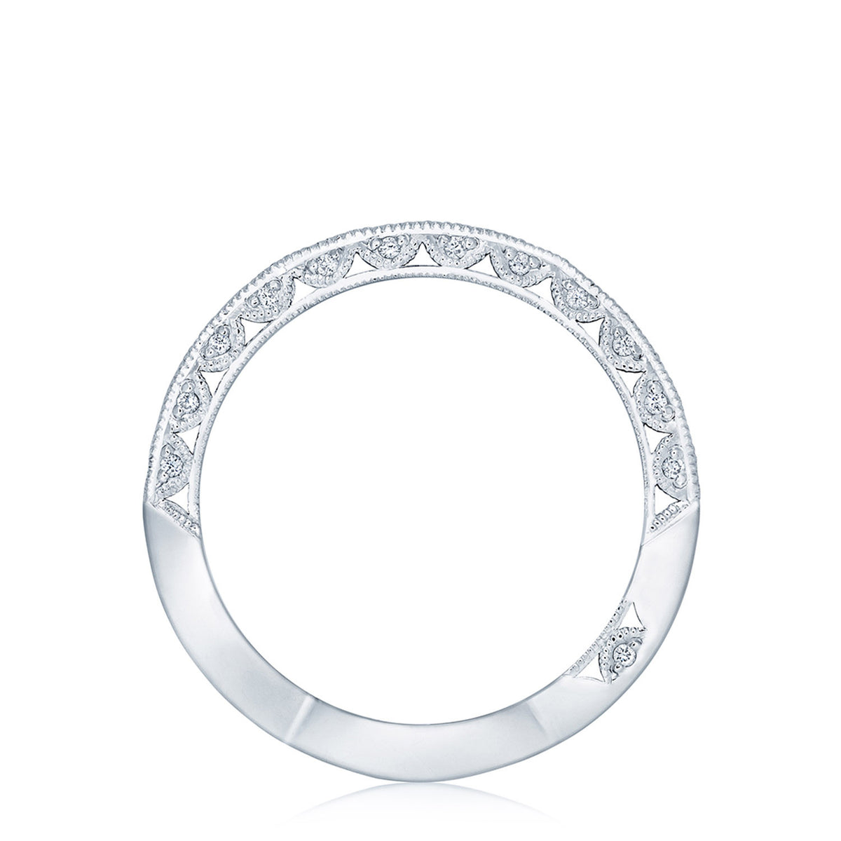 Tacori 18K White Gold Twist with Diamond Accent Wedding Band