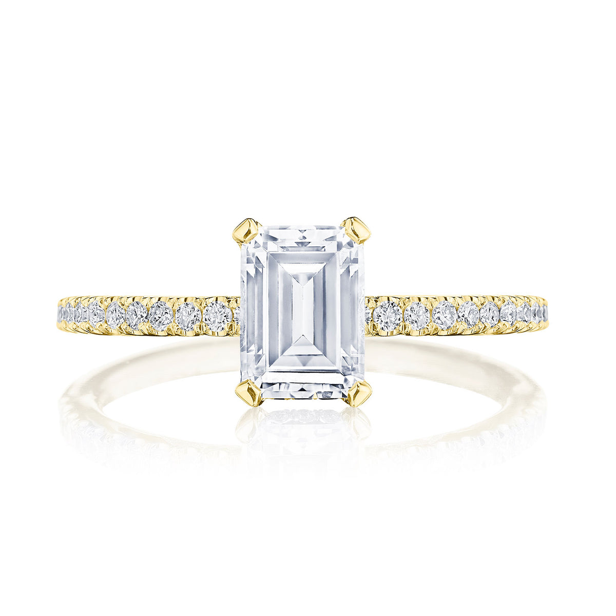 Tacori 18K Yellow Gold Emerald Solitaire Engagement Ring