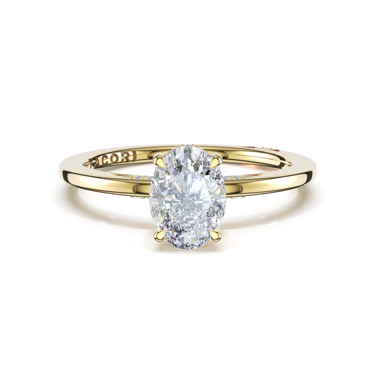 Tacori 18K Yellow Gold & Platinum Oval Solitaire Engagement Ring