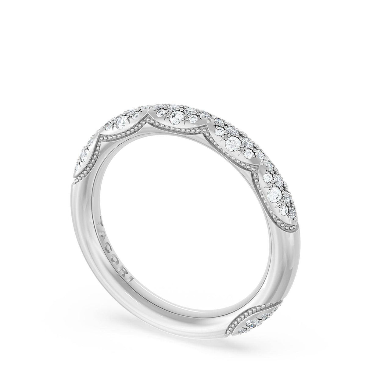 Tacori French Pavé Diamond Wedding Band, 3mm in Platinum