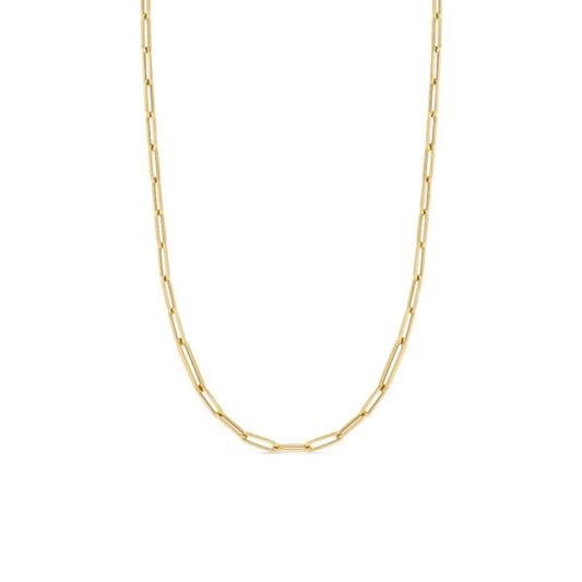 Roberto Coin 18k gold paperclip link chain 17" - 18k yellow gold