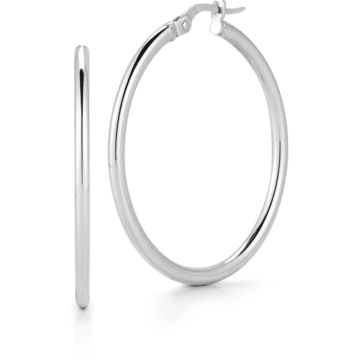 Roberto Coin 18k White Gold Hoop Earrings