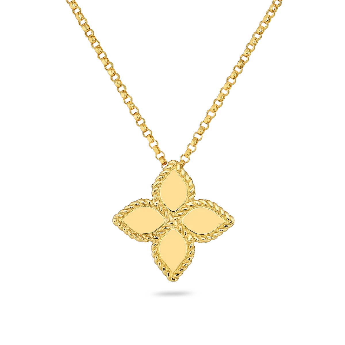 (•ᵕᴗᵕ•)⁾⁾ Shop Roberto Coin 18K Yellow Gold Princess Flower Necklace