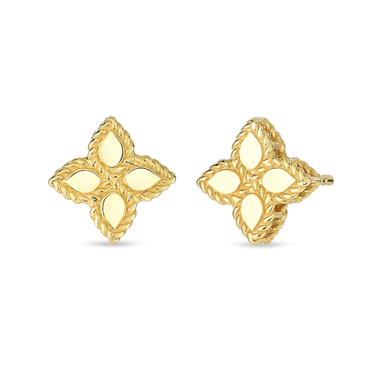 Roberto Coin 18k Yellow Gold Princess Flower Small Stud Earrings