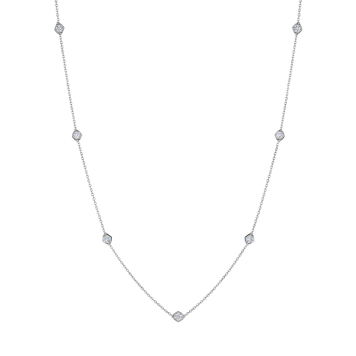 18k gold diamond gemstone necklace pendant from the Lenox Collection.