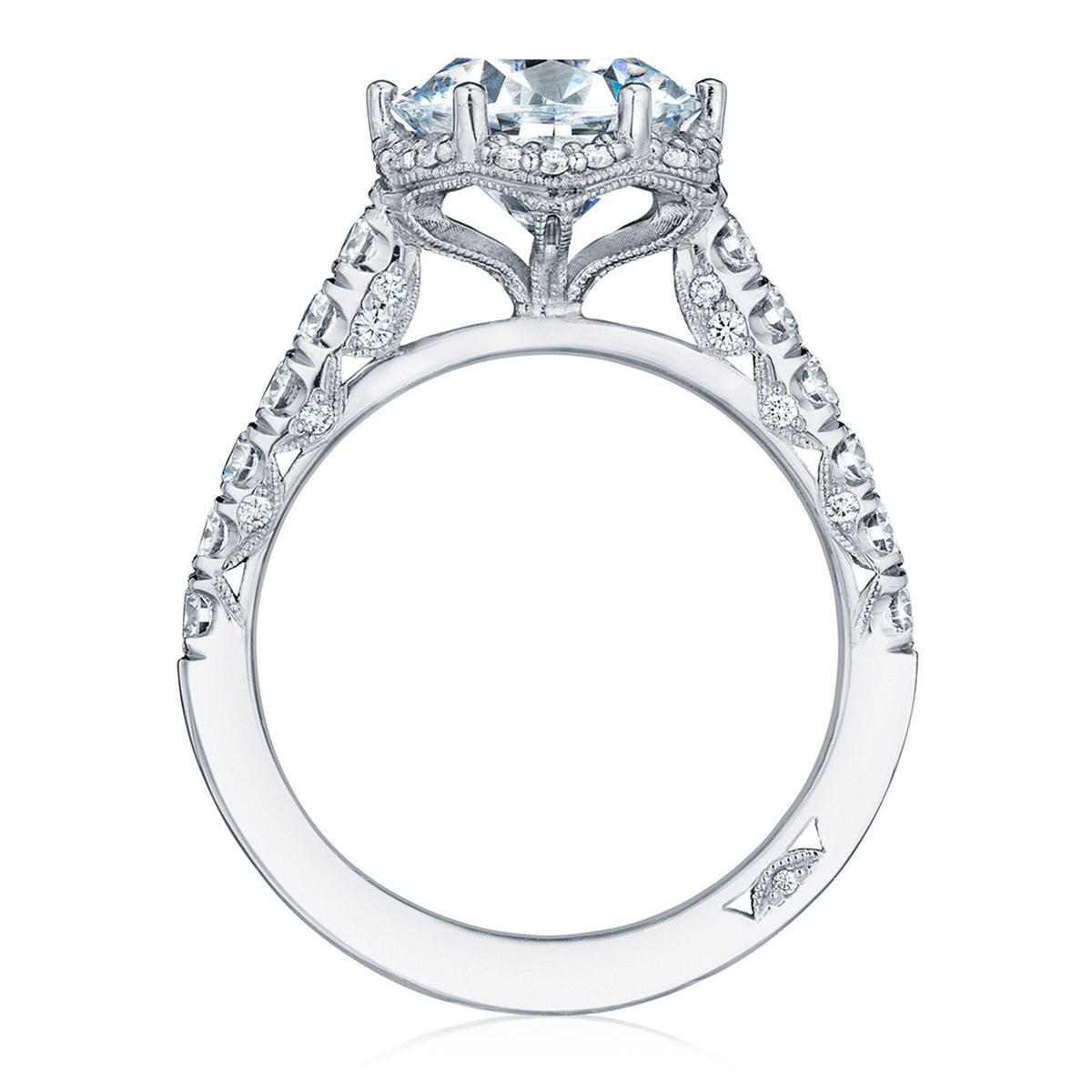 Tacori Platinum Round Bloom Engagement Ring