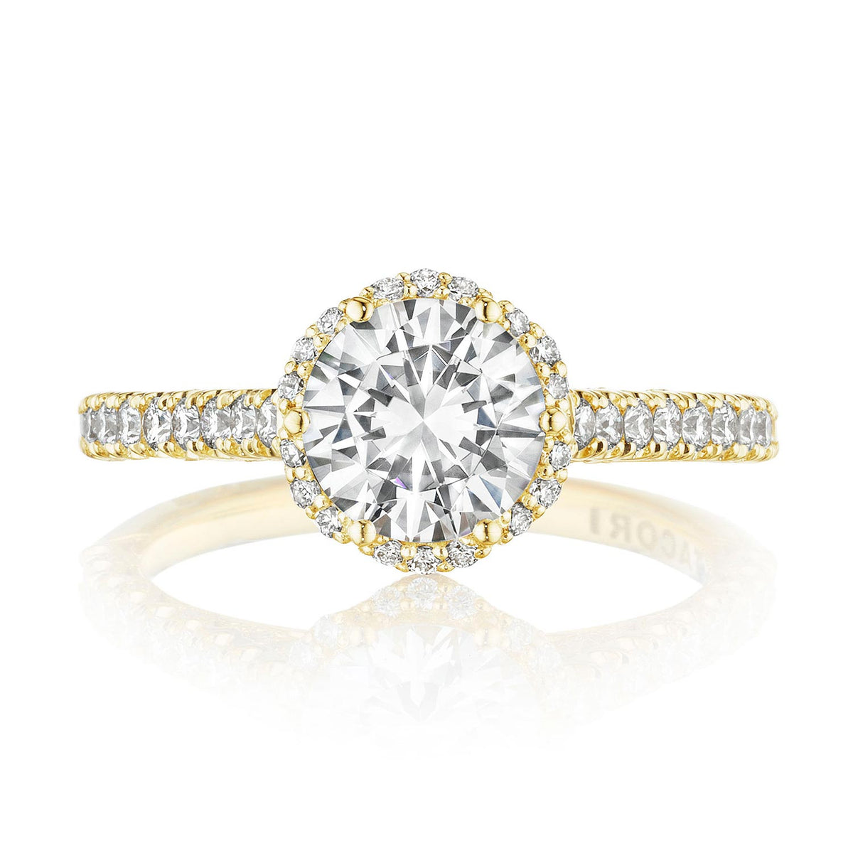 Tacori 18K Yellow Gold Round Bloom Engagement Ring