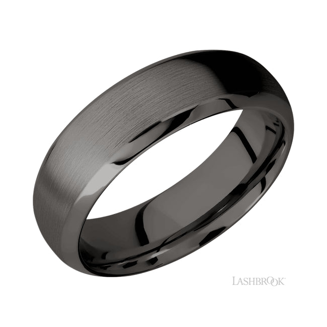 Lashbrook Domed Bevel Tantalum Noir Band