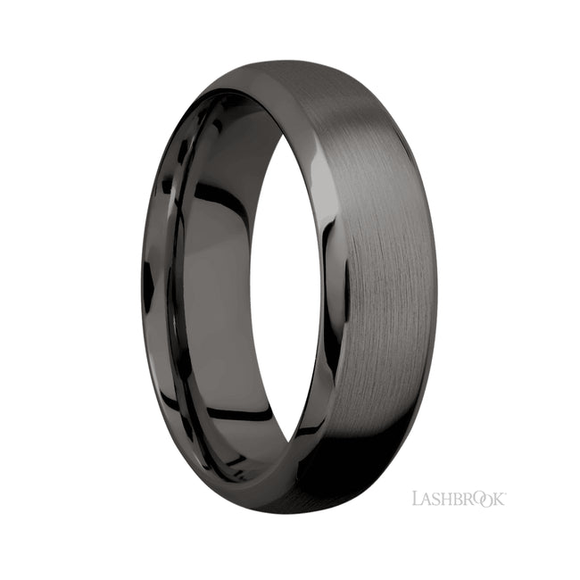 Lashbrook Domed Bevel Tantalum Noir Band