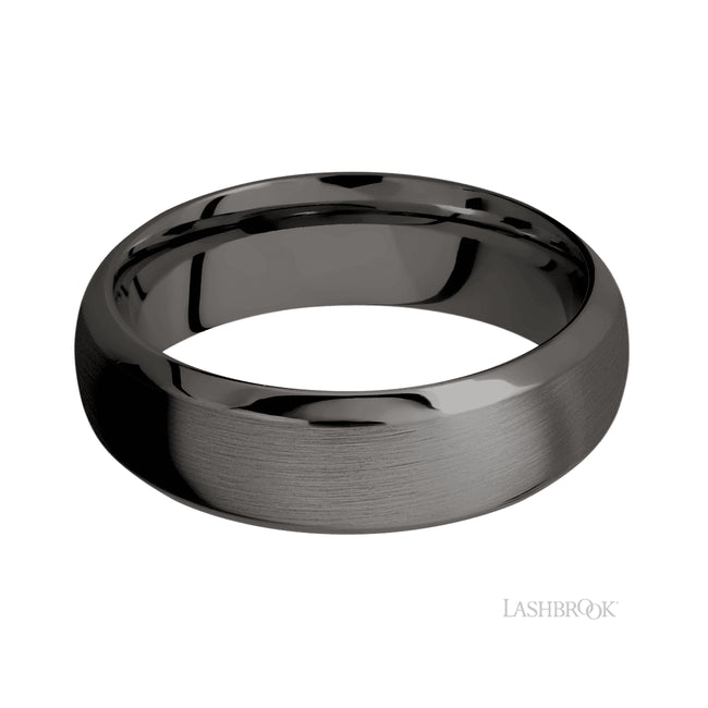 Lashbrook Domed Bevel Tantalum Noir Band