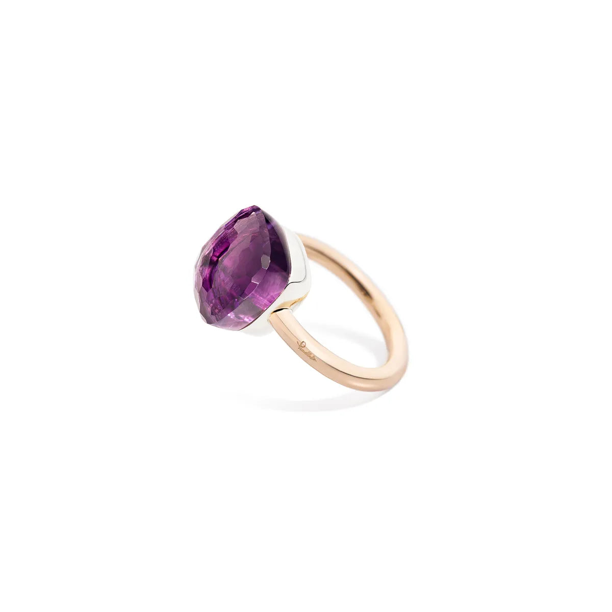 Pomellato 18k rose gold and white gold Nudo classic ring