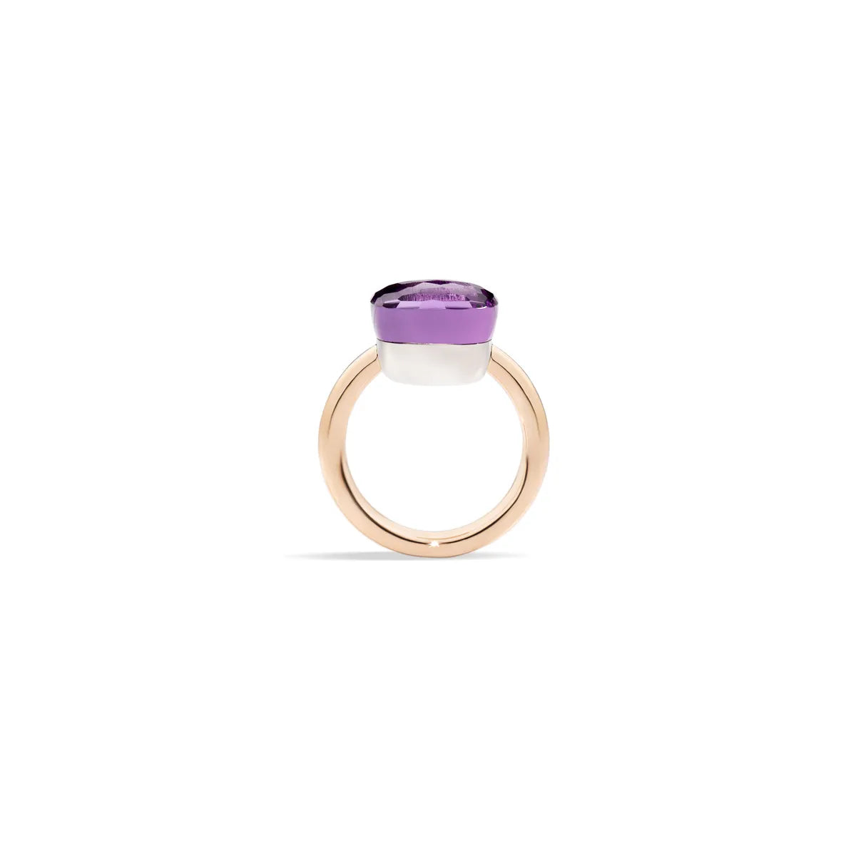 Pomellato 18k rose gold and white gold Nudo classic ring