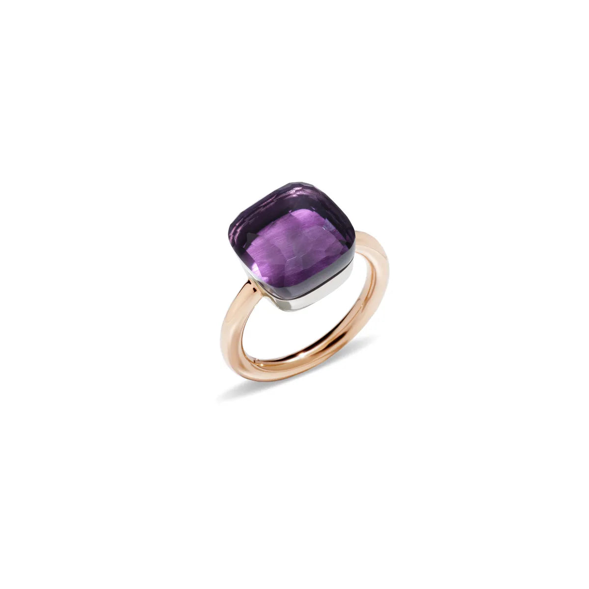 Pomellato 18k rose gold and white gold Nudo classic ring