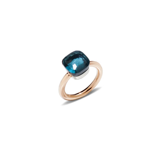 Pomellato 18k Rose Gold and White Gold Nudo Classic Ring