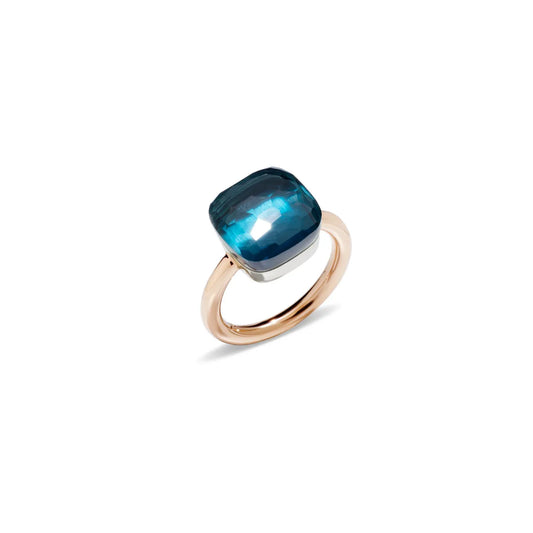 Pomellato 18k rose gold and white gold Nudo Maxi ring