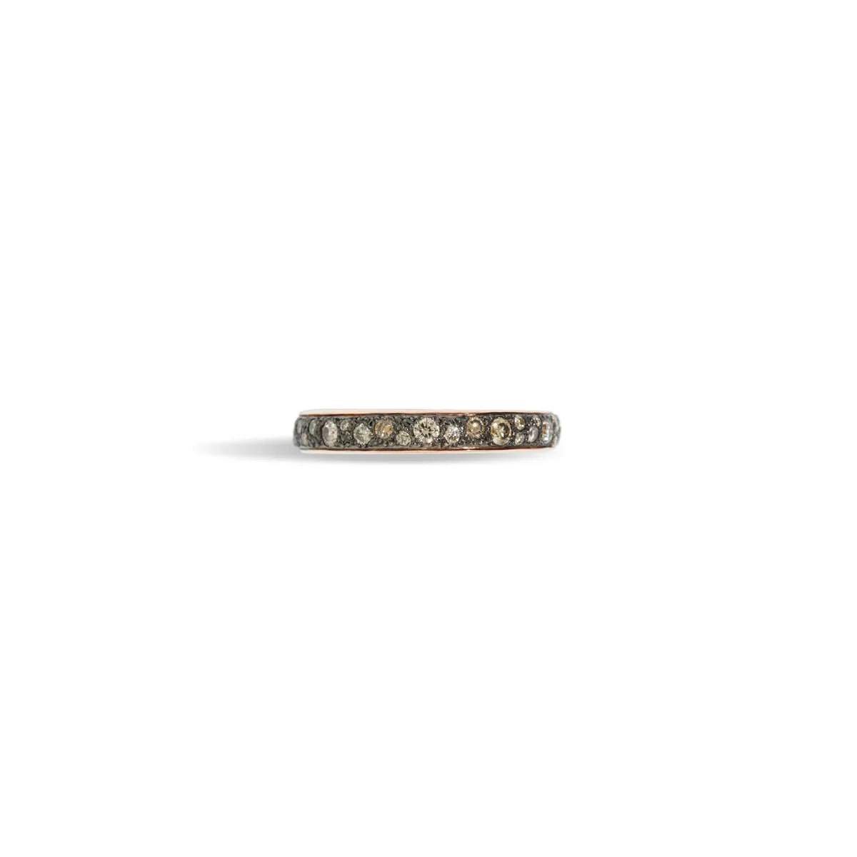 Pomellato 18k white rhodium plated 18k rose gold Iconica small ring