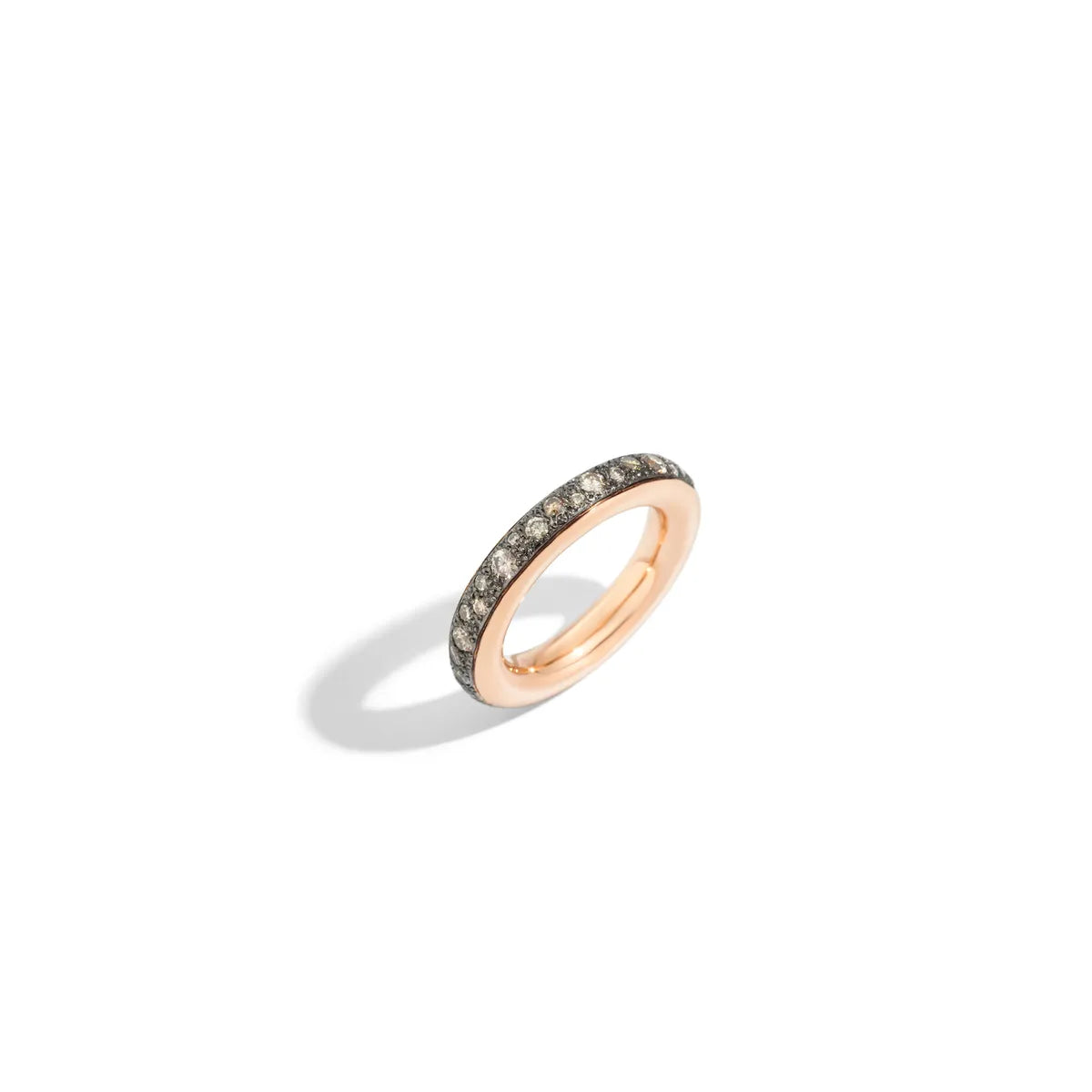Pomellato 18k white rhodium plated 18k rose gold Iconica small ring