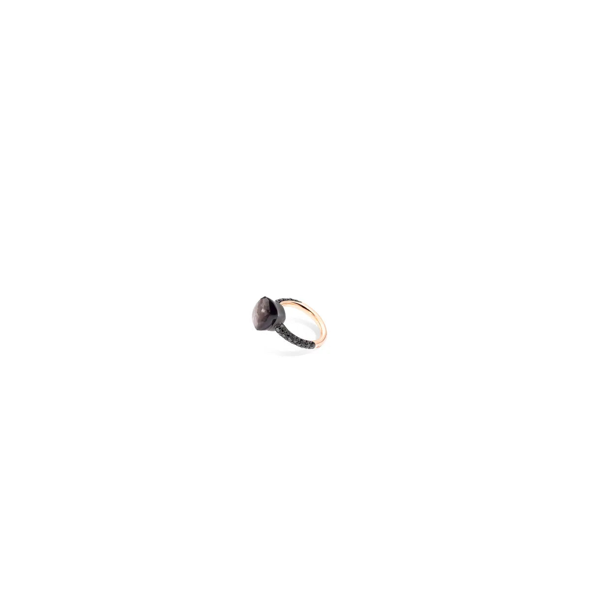 Pomellato 18k Rose Gold Titanium Black Rhodium Nudo Classic Ring