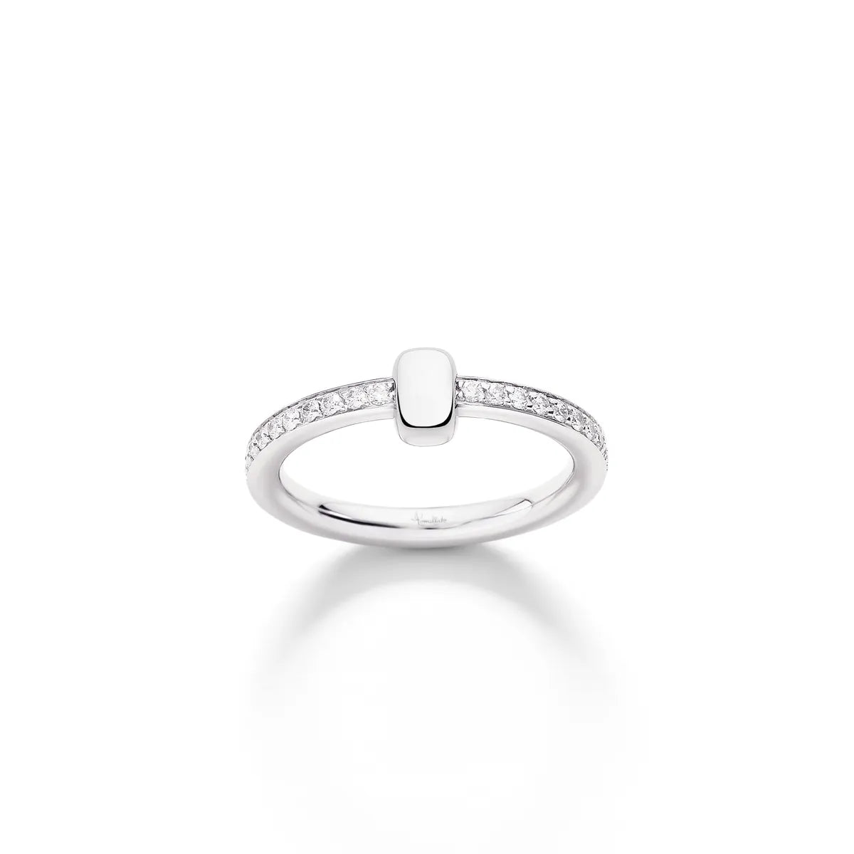 Pomellato 18k White Rhodium Plated Together Ring